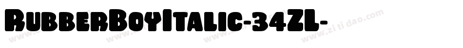 RubberBoyItalic-34ZL字体转换 RubberBoyItalic-34ZL字体转换