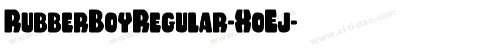 RubberBoyRegular-XoEj字体转换