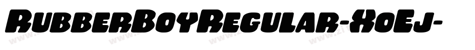 RubberBoyRegular-XoEj字体转换