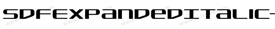 SdfExpandedItalic-13GL字体转换