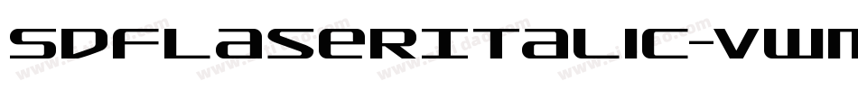 SdfLaserItalic-vWmM字体转换