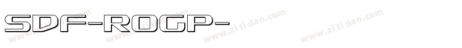 Sdf-rogp字体转换