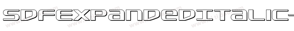 SdfExpandedItalic-13GL字体转换