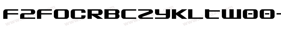 F2FOCRBczykLTW00-Bol字体转换