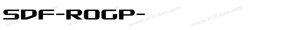 Sdf-rogp字体转换