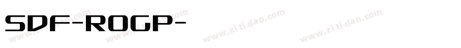 Sdf-rogp字体转换