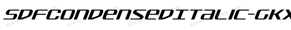 SdfCondensedItalic-gKxq字体转换