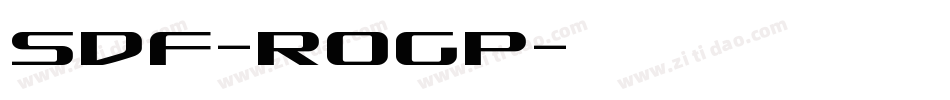 Sdf-rogp字体转换