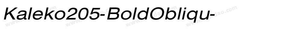 Kaleko205-BoldObliqu字体转换