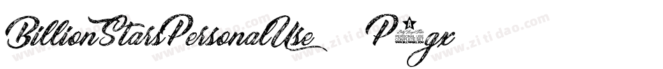 BillionStarsPersonalUse-P1gx字体转换