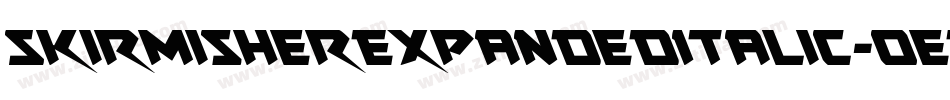 SkirmisherExpandedItalic-0eBR字体转换