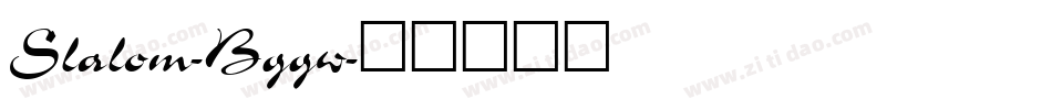 Slalom-Bggw字体转换