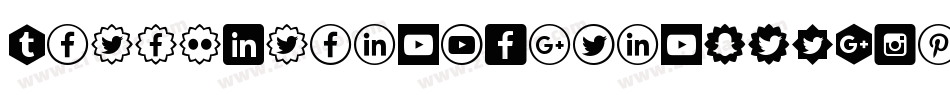 IconsSocialMedia6-8DPg字体转换 IconsSocialMedia6-8DPg字体转换