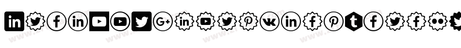 SocialNetworkingIcons-Rounded字体转换