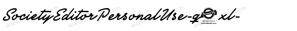SocietyEditorPersonalUse-q6xl字体转换