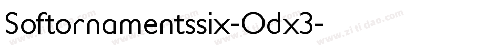 Softornamentssix-Odx3字体转换