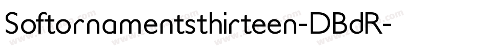 Softornamentsthirteen-DBdR字体转换