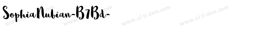 SophiaNubian-B7Bd字体转换