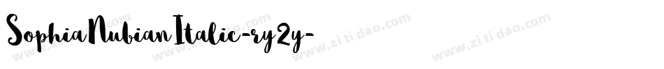SophiaNubianItalic-ry2y字体转换
