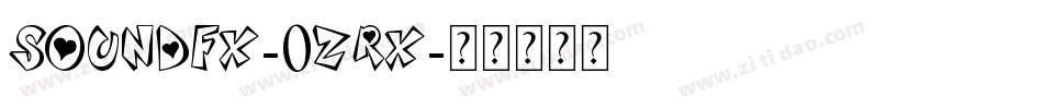 SoundFx-0ZRX字体转换