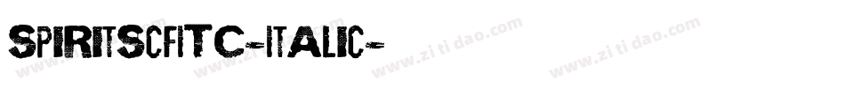 SpiritScfITC-Italic字体转换