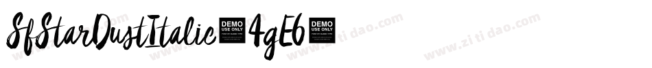 SfStarDustItalic-4gE6字体转换 SfStarDustItalic-4gE6字体转换