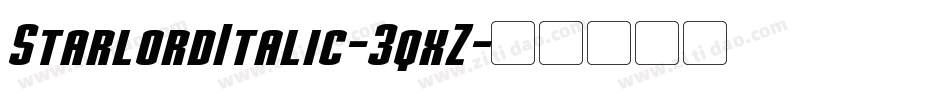 StarlordItalic-3qxZ字体转换
