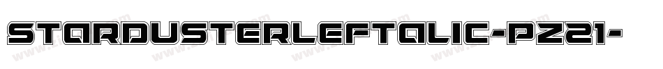 StardusterLeftalic-pz21字体转换