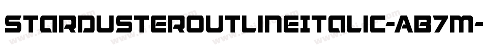 StardusterOutlineItalic-AB7M字体转换