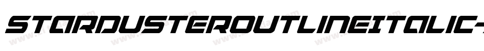 StardusterOutlineItalic-AB7M字体转换