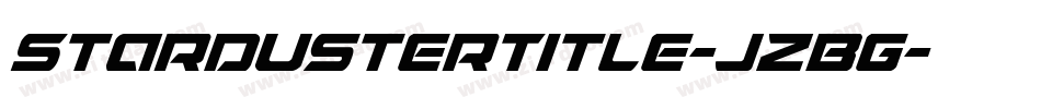 StardusterTitle-jzBG字体转换