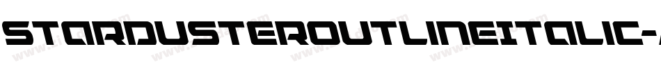 StardusterOutlineItalic-AB7M字体转换