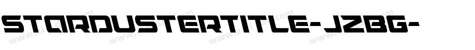 StardusterTitle-jzBG字体转换