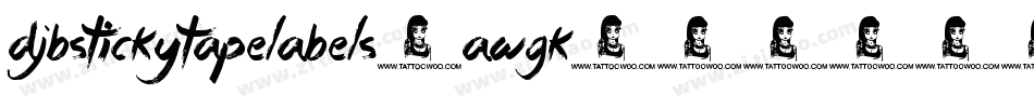 DjbStickyTapeLabels-awgK字体转换