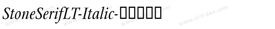 StoneSerifLT-Italic字体转换