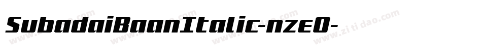 SubadaiBaanItalic-nzeO字体转换