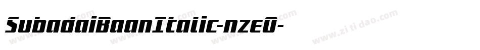 SubadaiBaanItalic-nzeO字体转换