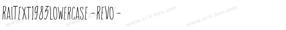RaiText1983Lowercase-ReVo字体转换