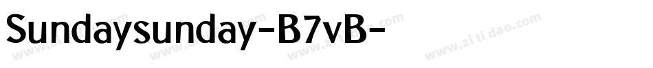 Sundaysunday-B7vB字体转换