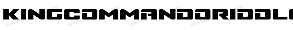 KingCommandoRiddledIiItalic-5MDL字体转换