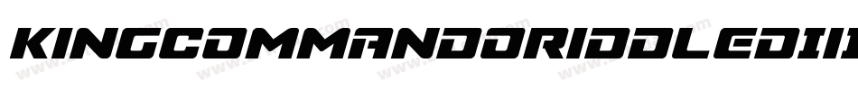 KingCommandoRiddledIiItalic-5MDL字体转换