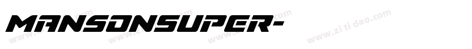 MansonSuper字体转换