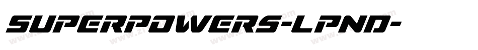 Superpowers-lpnD字体转换
