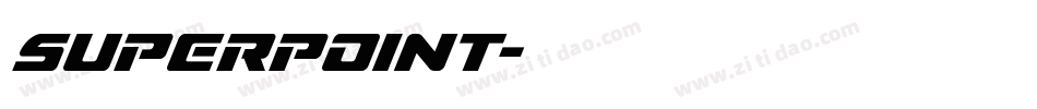superpoint字体转换