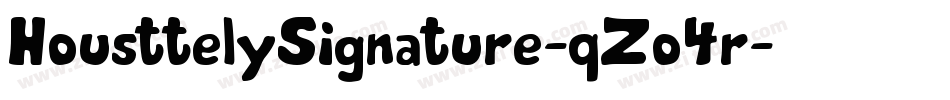 HousttelySignature-qZo4r字体转换