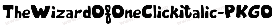 TheWizardOfOneClickItalic-PKGO2字体转换