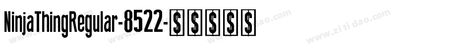 NinjaThingRegular-8522字体转换