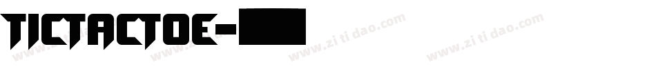TicTacToe字体转换