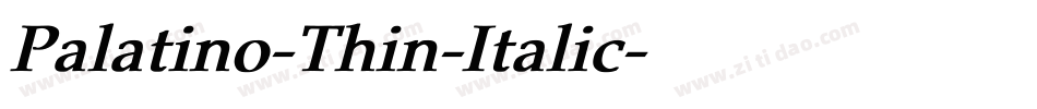 Palatino-Thin-Italic字体转换