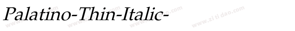 Palatino-Thin-Italic字体转换